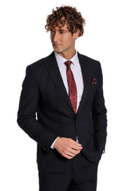 2 Piece Striped Black Men Suit - Wessi