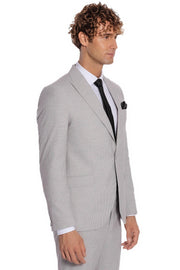 2 Piece Striped Grey Men Suit - Wessi