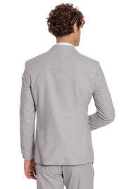 2 Piece Striped Grey Men Suit - Wessi