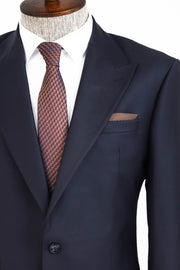 Wool Navy Blue Men Suit - Wessi