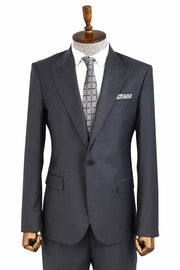 Dark Grey Wool Men's Suit - Wessi