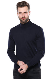 Turtleneck Navy Blue Men Sweater | Wessi