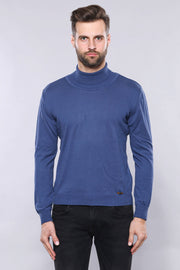 Turtleneck Blue Sweater | Wessi