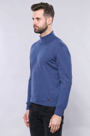 Turtleneck Blue Sweater | Wessi