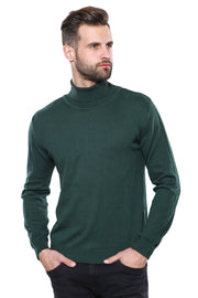 Turtleneck Green Men Sweater - Wessi