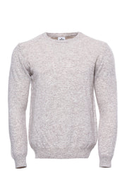 Wool Plain Beige Knitwear Men's Sweater - Wessi