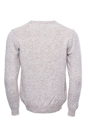 Wool Plain Beige Knitwear Men's Sweater - Wessi