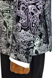 Gold Patterned Over Grey Men Prom Blazer - Wessi