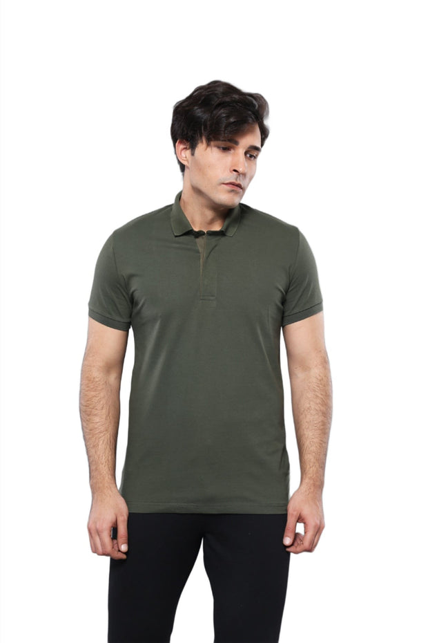 Polo Plain Khaki Men T-Shirt - Wessi