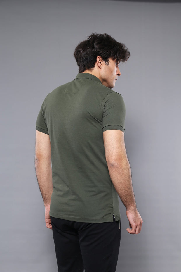 Polo Plain Khaki Men T-Shirt - Wessi