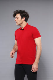 Polo Plain Red T-Shirt - Wessi