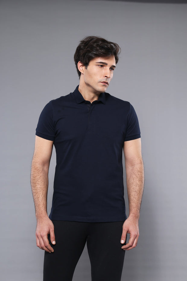 Polo Plain Navy Blue T-Shirt | Wessi