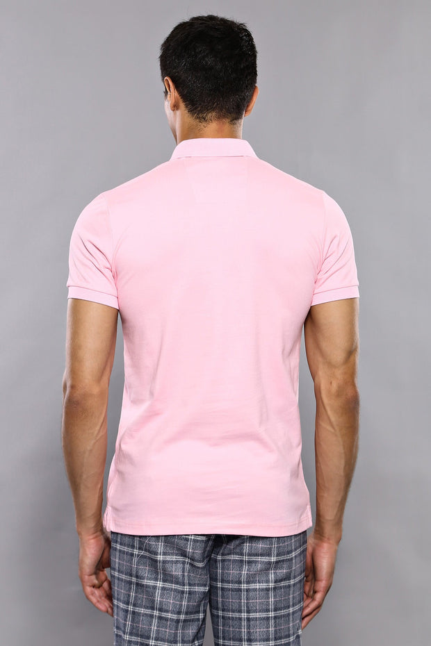 Plain Pink Polo T-Shirt  - Wessi