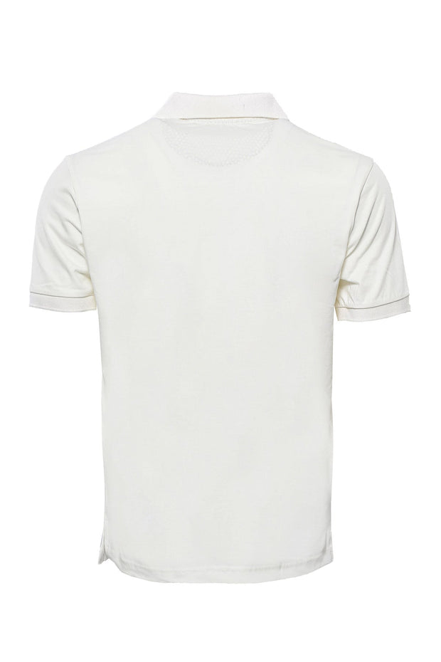 Cream Polo Collar Men's T-shirt - Wessi