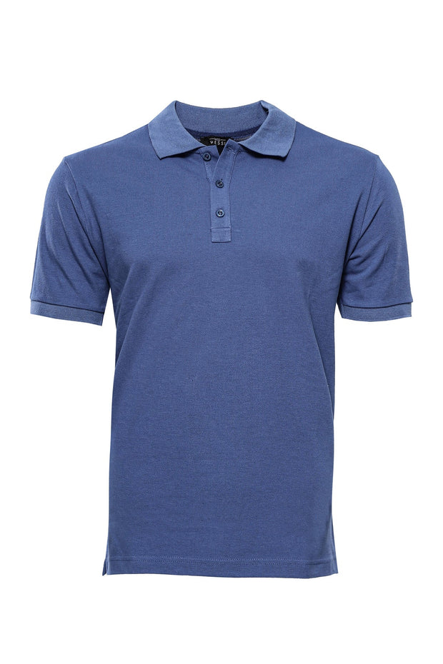 Oxford Blue Polo Collar T-shirt - Wessi