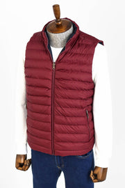 Reversible Puffer Burgundy Men Down Vest - Wessi