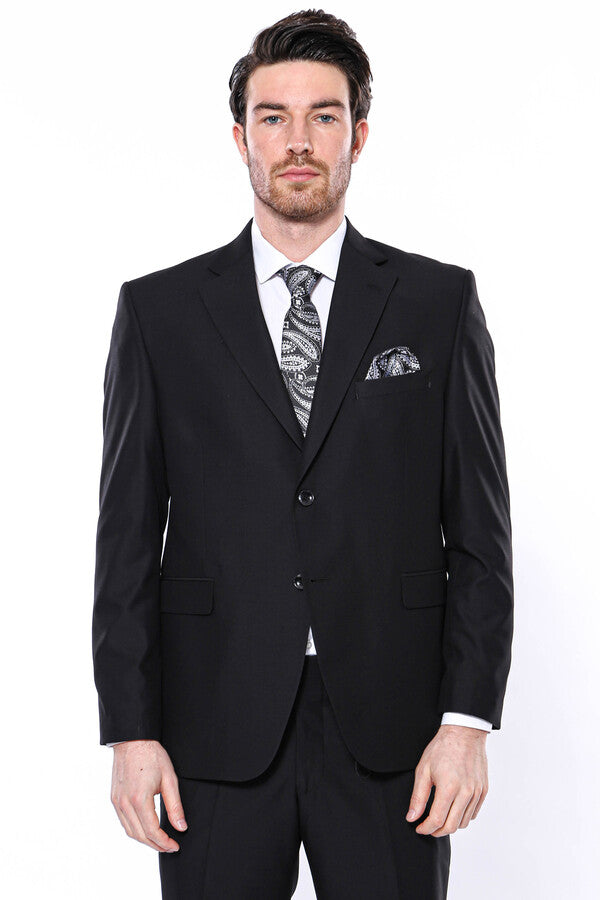 Black 4 Drop Regular Suit | Wessi