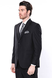 Black 4 Drop Regular Suit | Wessi