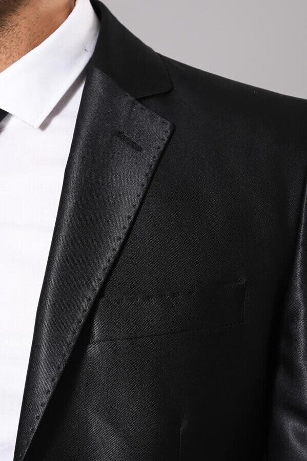 Black Shiny Men's Suit | Wessi - Wessi