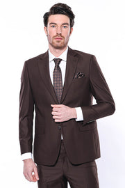 Brown 4 Drop Regular Suit | Wessi