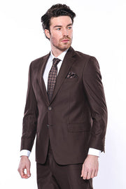 Brown 4 Drop Regular Suit | Wessi