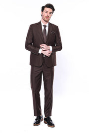 Brown 4 Drop Regular Suit | Wessi