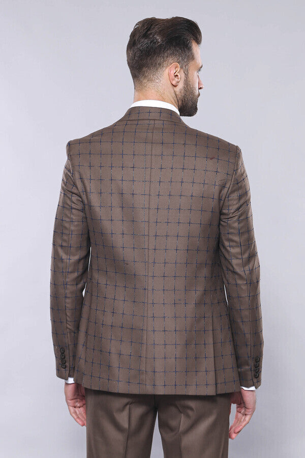 Brown Checked Suit - Wessi