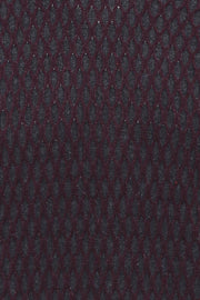 Burgundy Diamond Patterned Circle Neck Sweater - Wessi