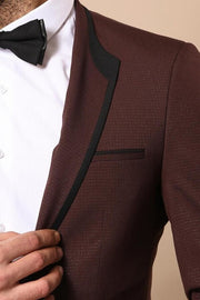 Burgundy Shawl Lapel Tuxedo | Wessi