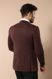 Burgundy Shawl Lapel Tuxedo | Wessi