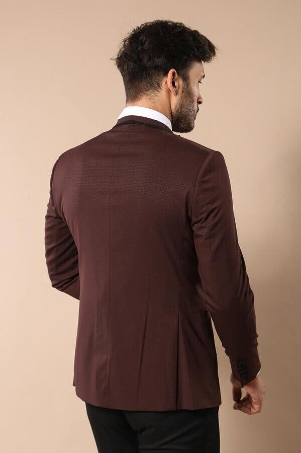 Burgundy Shawl Lapel Tuxedo | Wessi