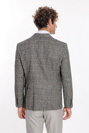 Checked Black Men Blazer - Wessi