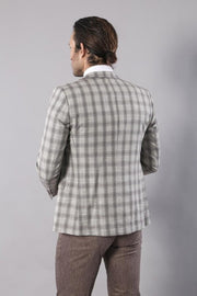 Checked Light Brown Mens Suit | Wessi