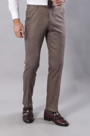 Checked Light Brown Mens Suit | Wessi