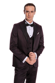 Claret Red and Black Tuxedo for Men | Wessi