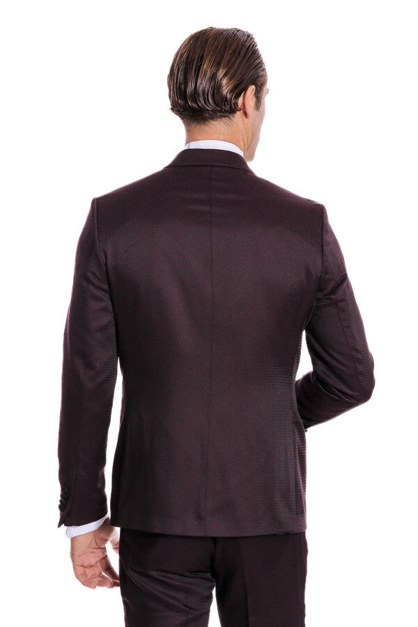 Claret Red and Black Tuxedo for Men | Wessi