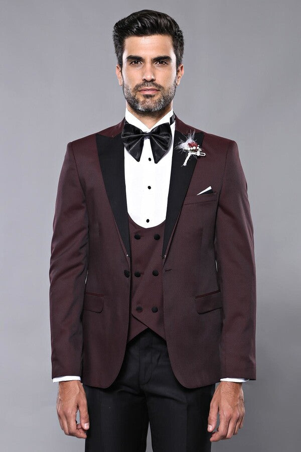 Claret Red Men's Tuxedo | Wessi