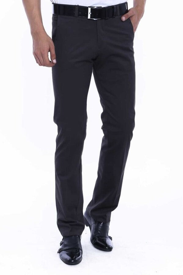 Cotton Dark Grey Men Pants - Wessi