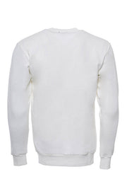 Cream Plain Circle Neck Sweatshirt - Wessi