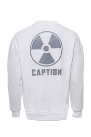 Crew Neck Both Side Printed White Sweatshirt - Wessi