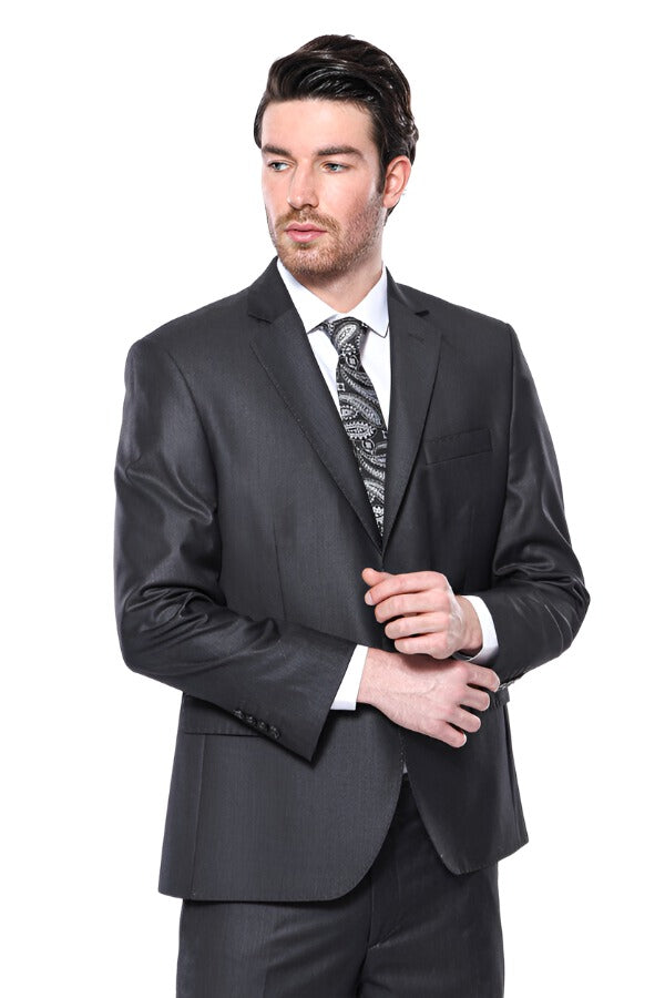 Dark Grey 4 Drop Regular Suit | Wessi