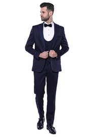 Detachable Lapel Navy Suit | Wessi