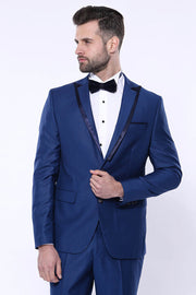 Detachable Lapel Blue Tuxedo | Wessi