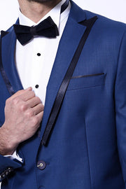 Detachable Lapel Blue Tuxedo | Wessi