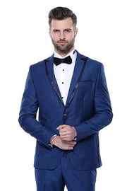 Detachable Lapel Blue Tuxedo | Wessi