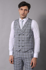 Double Breasted Grey Suit | Wessi