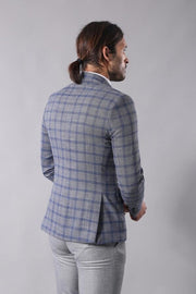 Checked Grey Men's Blazer | Wessi