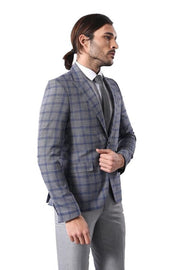 Checked Grey Men's Blazer | Wessi