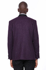 Purple Shawl Lapel Tuxedo Jacket - Wessi