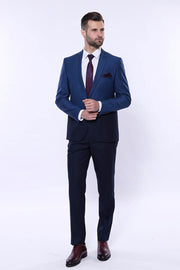 Fragmental Navy Blue Men Suit | Wessi